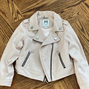 Milly Vegan Leather Moto Kids Jacket